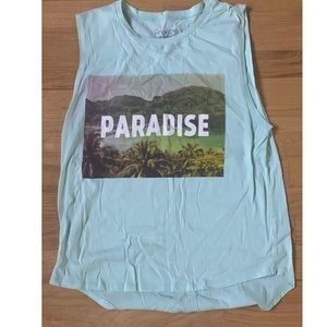 Mint freeze paradise muscle tee